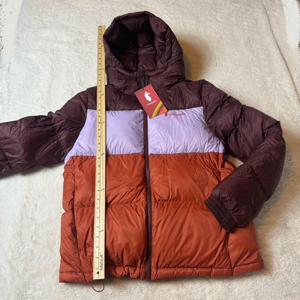 NWT Cotopaxi Solazo Hooded Down Puffer Jacket Women's Size Large Chesnut - Picture 4 of 14
